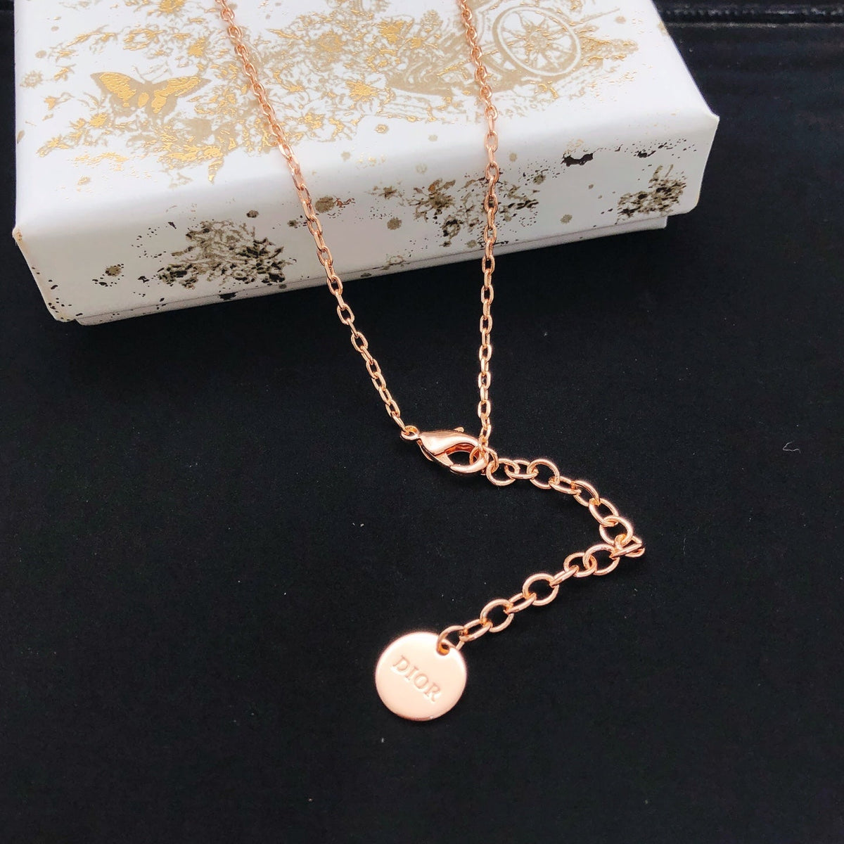 Martin Graham pendant necklace in polished metal-tone – front view
