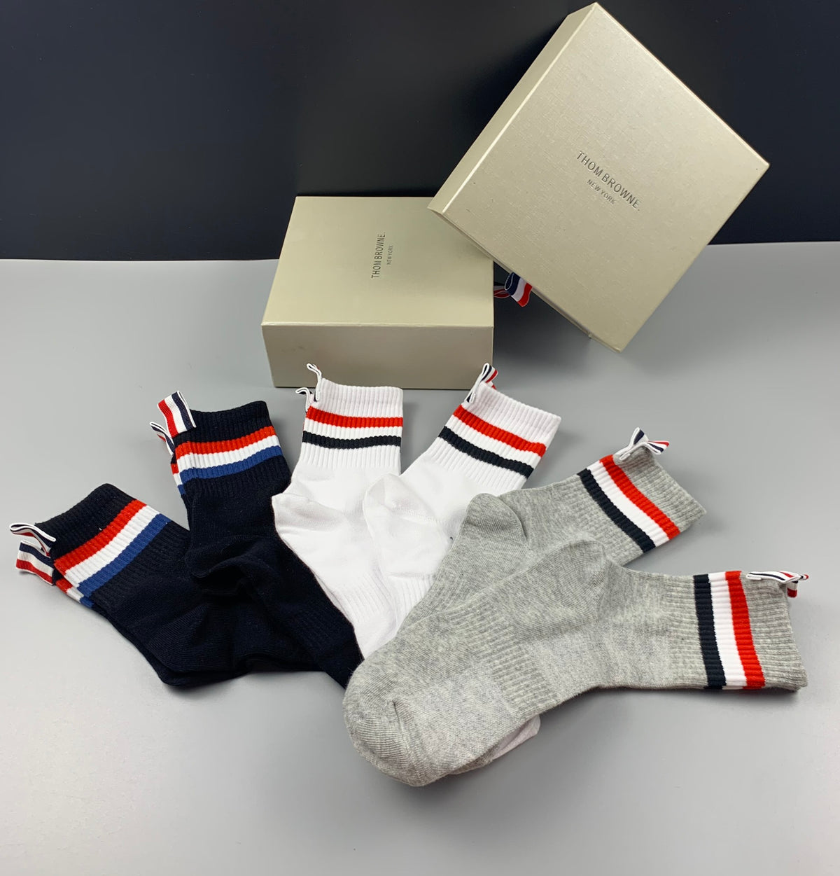 Thom Browne Cotton Crew Socks - 6-Pair Set