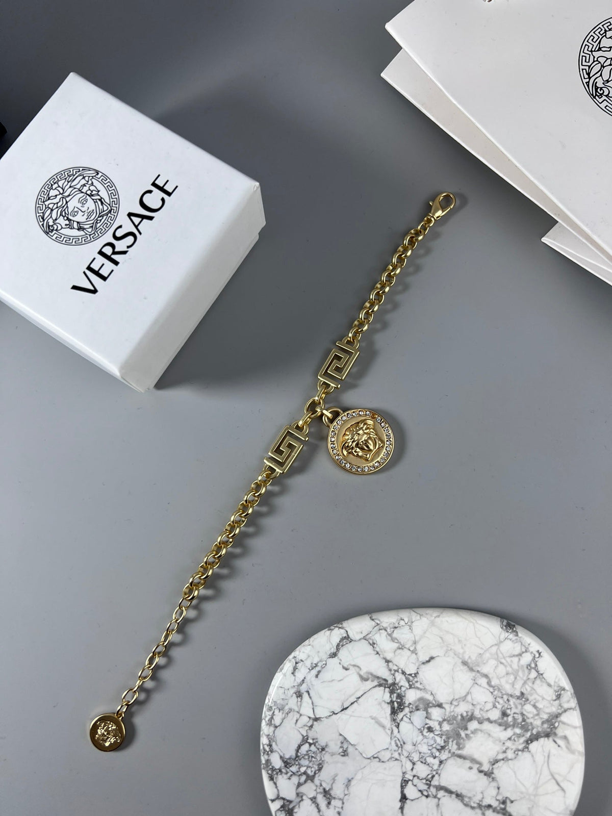 Martin Graham bracelet in polished metal-tone – front product view