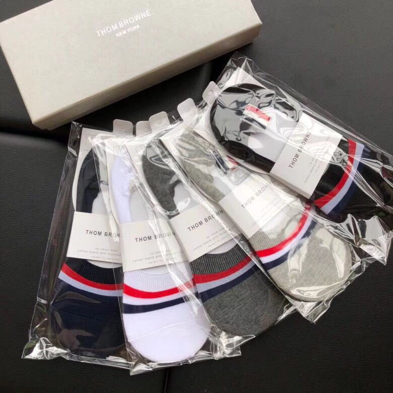 Thom Browne Cotton Crew Socks - 5-Pair Set