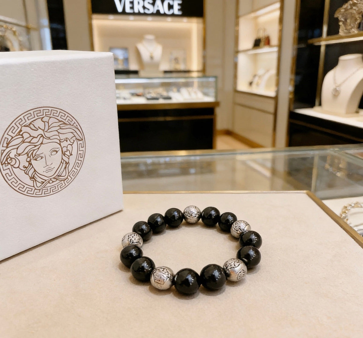 Martin Graham bracelet in polished metal-tone – front product view