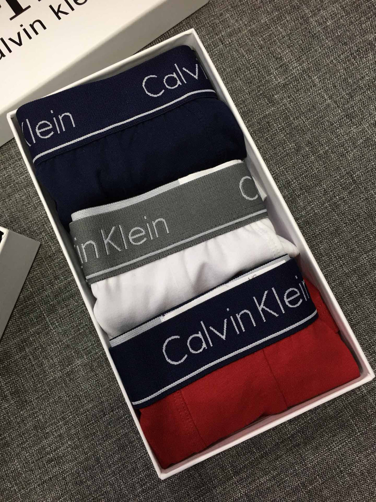 Calvin Klein Cotton-spandex blend Broad Logo Waistbands Men's Boxer Briefs - 3-Piece Box