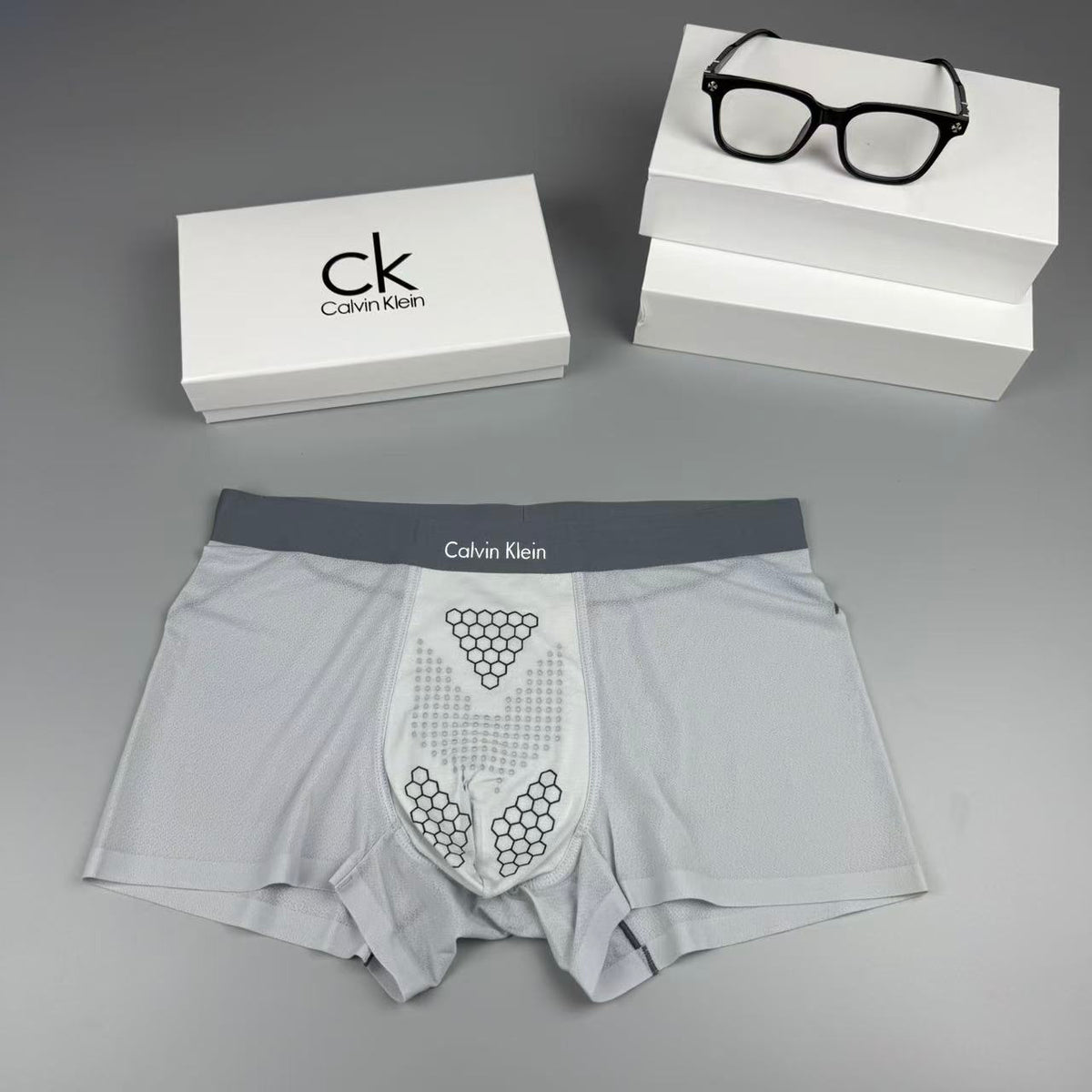 Calvin Klein Silk Logo Detail Men's Boxer Briefs - 3-Piece Box