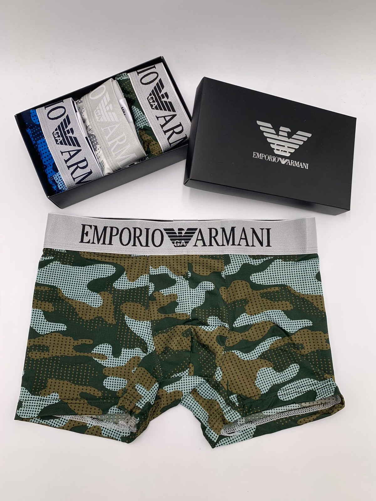 Armani Contrast Waistbands And Understated Front Branding Men's Boxer Briefs