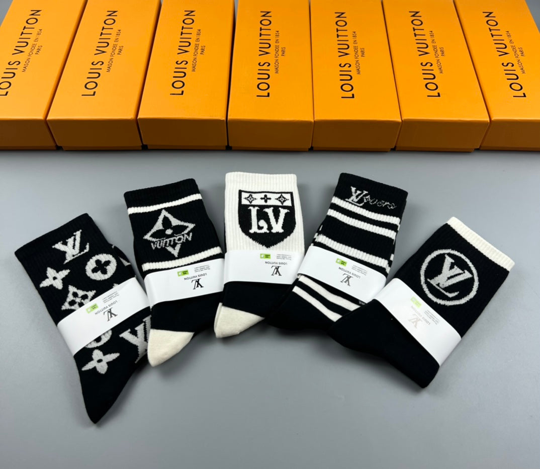 Louis Vuitton Graphic Ankle Socks - 5-Pair Box