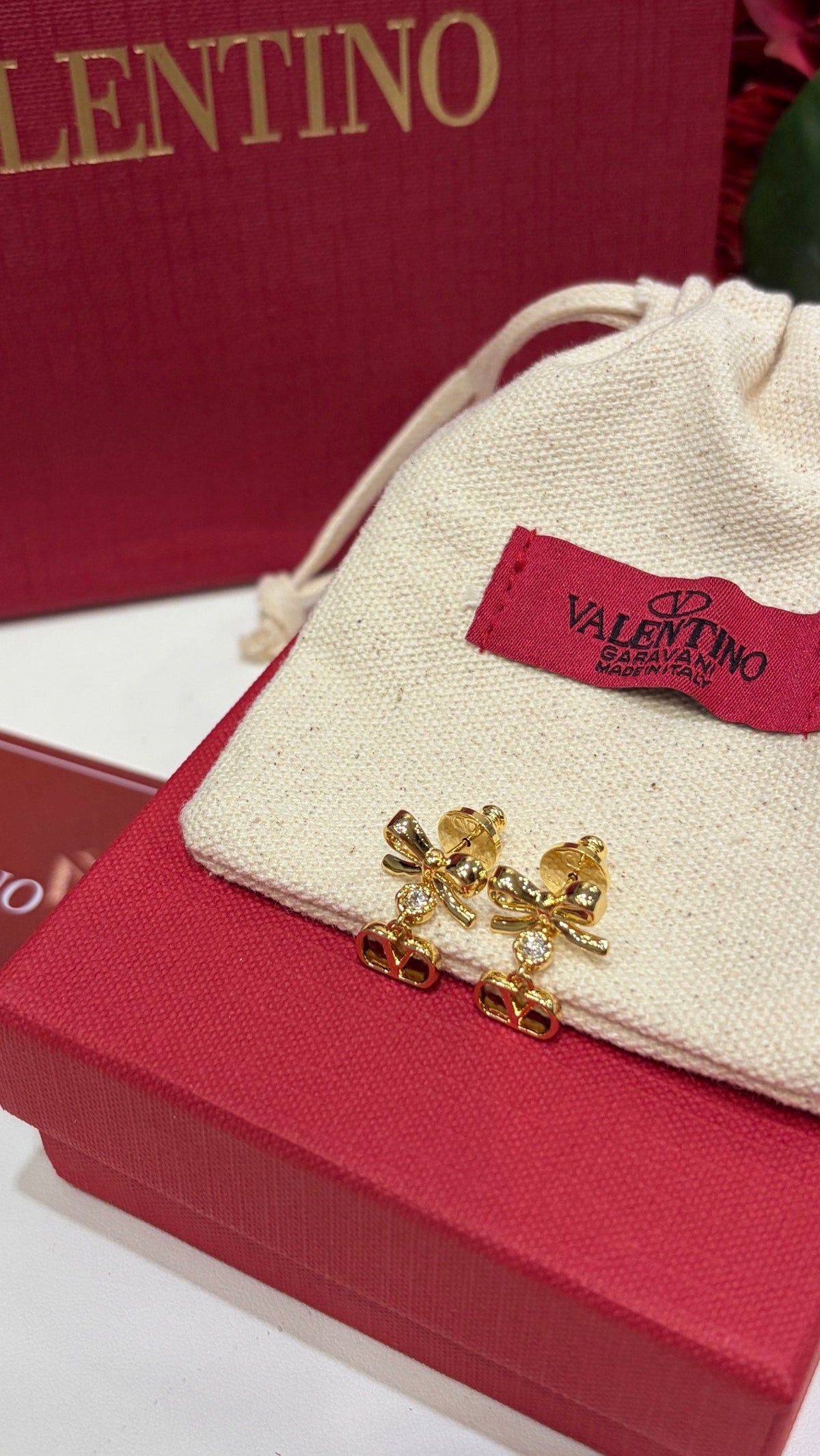 Martin Graham earrings in polished metal-tone – front view