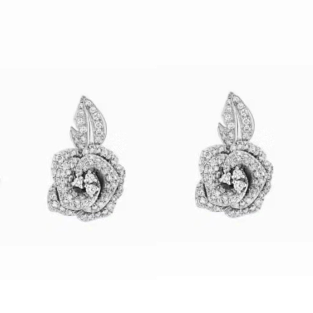 Martin Graham stud earrings in polished metal-tone – front view