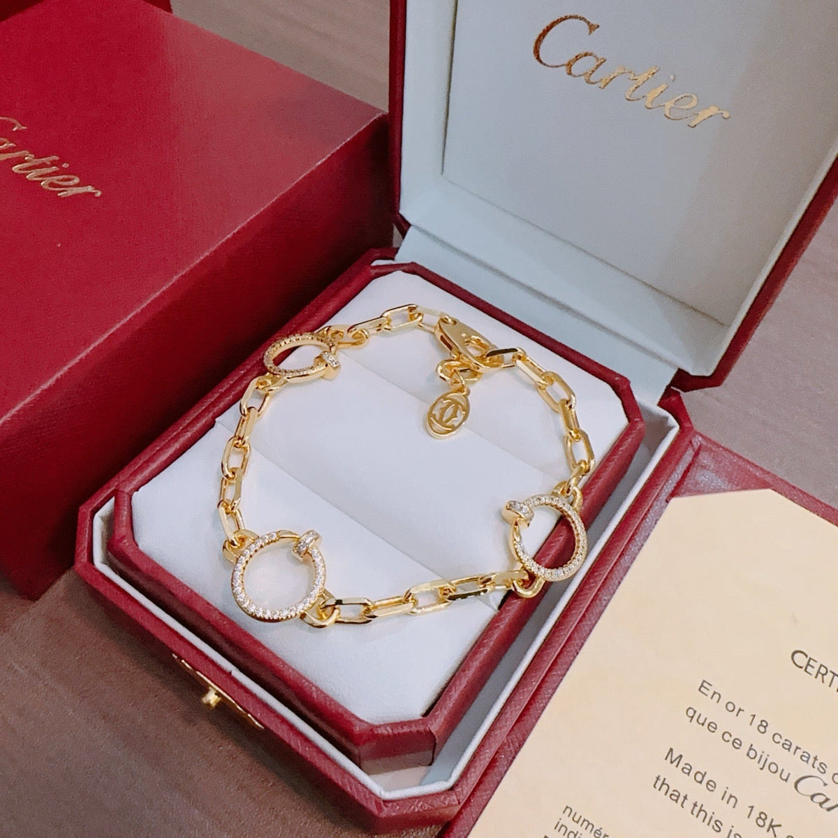 Martin Graham bracelet in polished metal-tone – front view