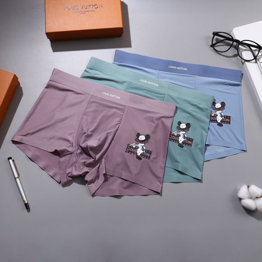 Louis Vuitton Character Graphic Cotton-Blend Boxer Briefs - Box of 3