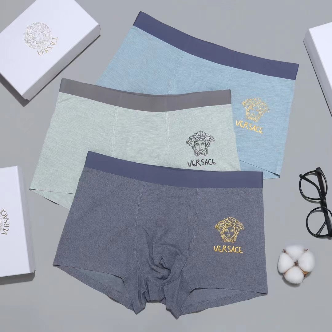 Versace Pastel Logo Men's Trunk Underwear - 3-Piece Box