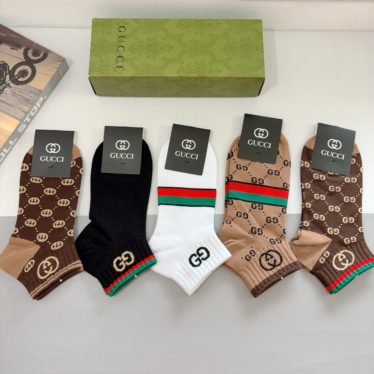 Gucci Cotton Socks – 5-Pair Pack
