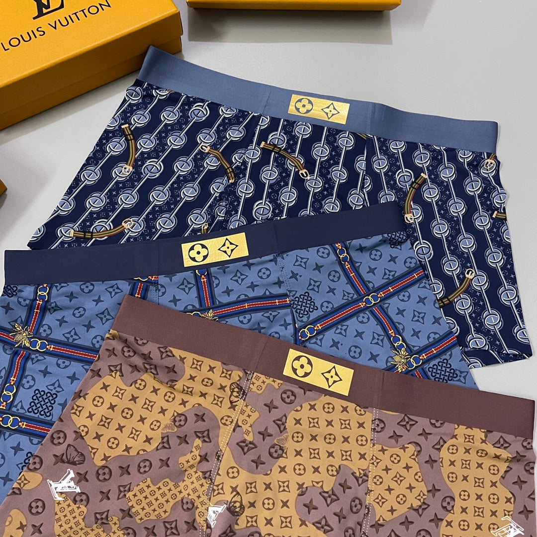 Louis Vuitton Nylon Blend Men's Boxer Briefs - 3-Piece Box - Sizes L-XXXL