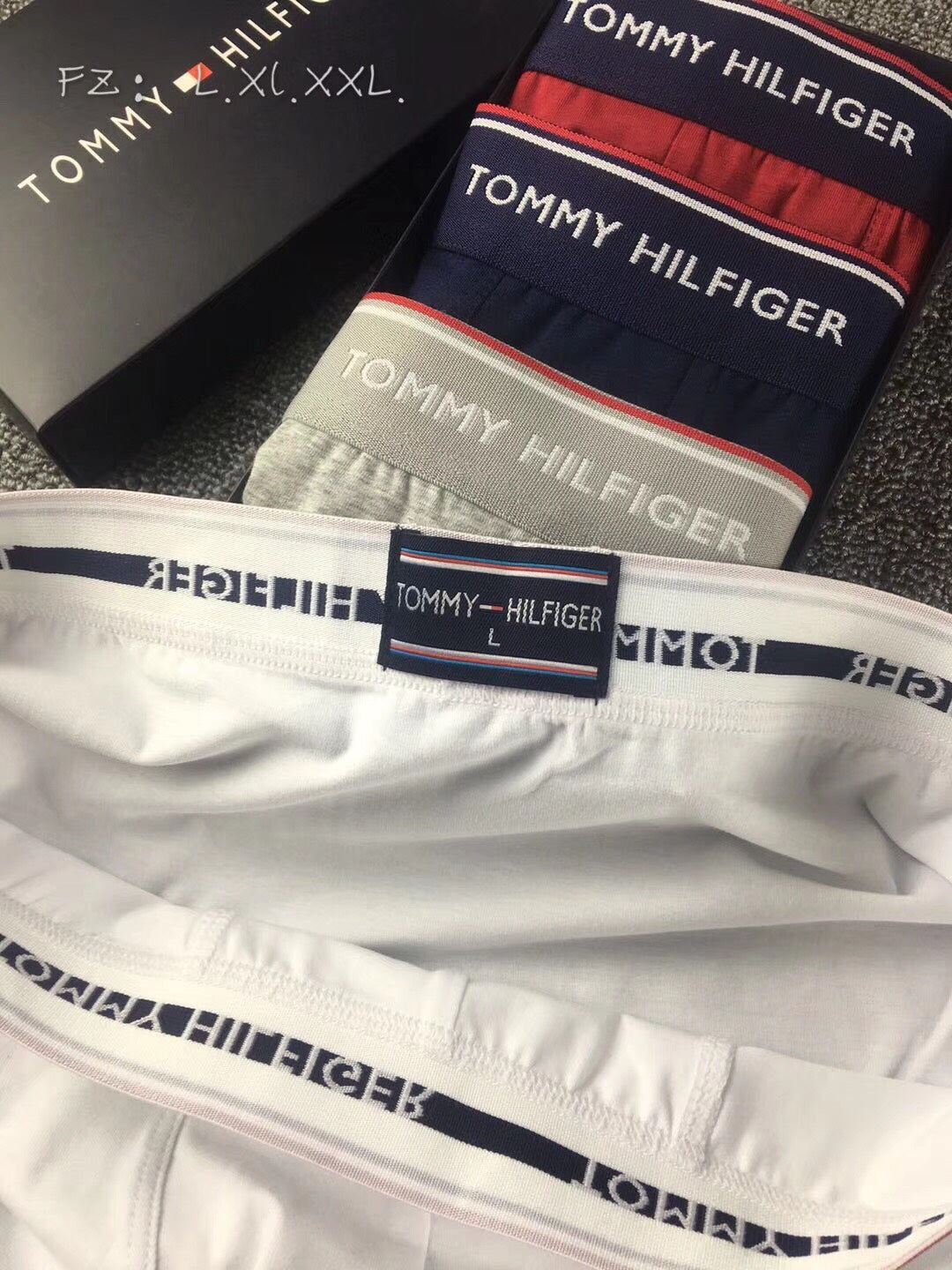 Tommy Hilfiger Odell Striped Logo Waistbands Men's Boxer Briefs - 3-Piece Box