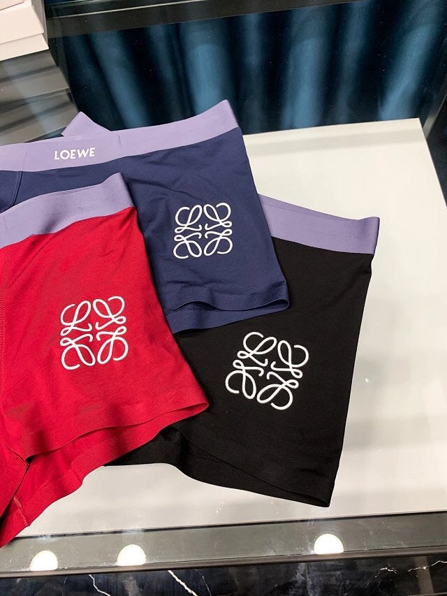 Loewe Emblem Details Men's Boxer Briefs - 3-Piece Box