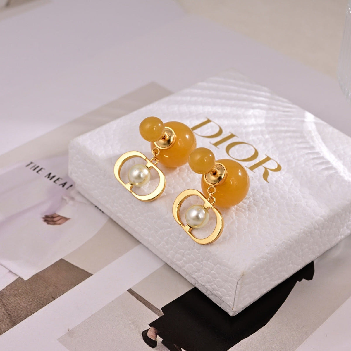 Martin Graham earrings in polished metal-tone – detail view