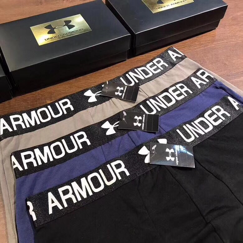 Under Armour Cotton Bold Athletic Waistbands Men's Boxer Briefs - 3-Piece Box