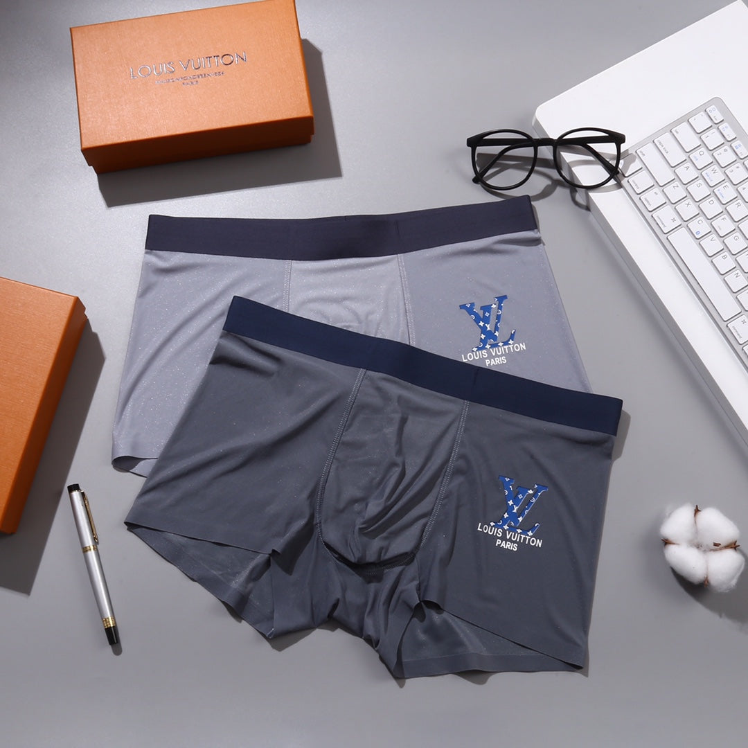Louis Vuitton Nylon-Blend Logo Detail Men's Boxer Briefs - 3-Piece Box