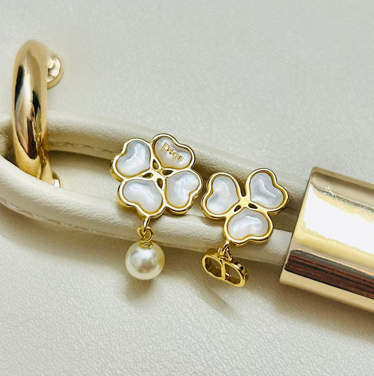 Martin Graham earrings in polished metal-tone – detail view