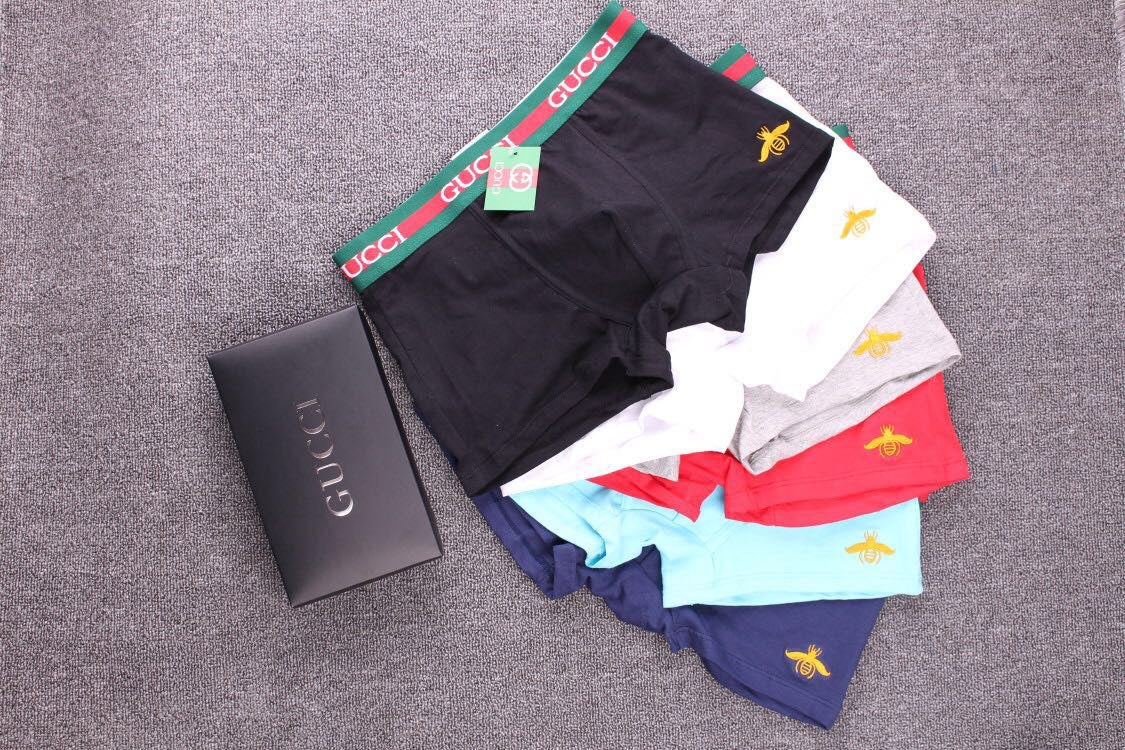 Gucci Red-And-Green Waistbands Men's Boxer Briefs