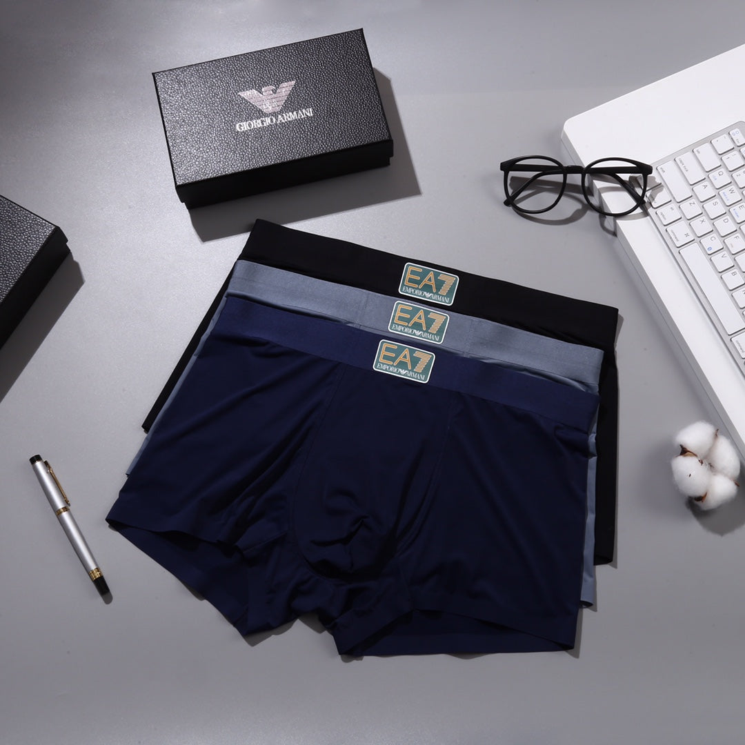 Emporio Armani EA7 Cotton-Blend Boxer Briefs - Box of 3