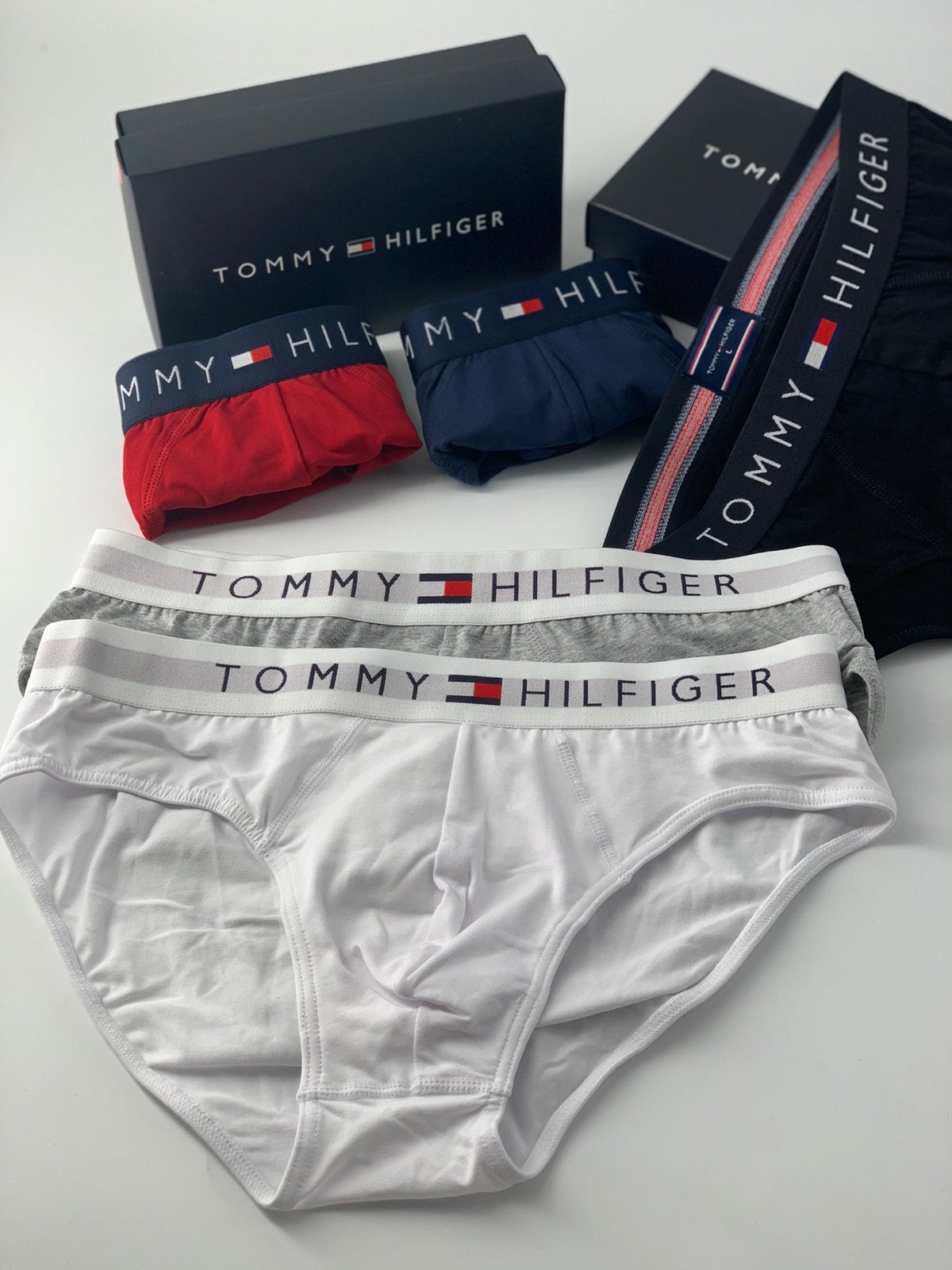 Tommy Hilfiger Contrast Logo Waistbands Men's Boxer Briefs - 3-Piece Box