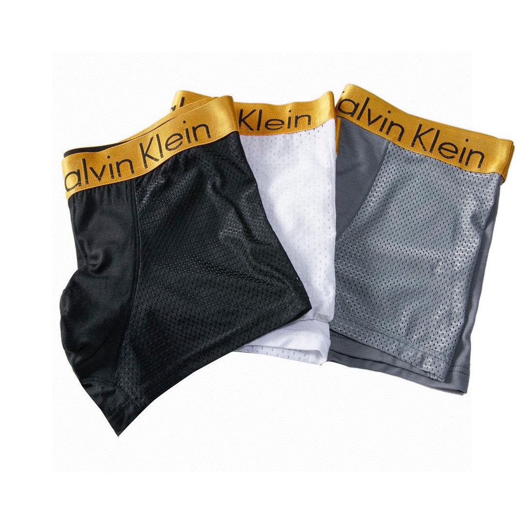 Calvin Klein Gold Waistband Men's Trunk Underwear - 3-Piece Box