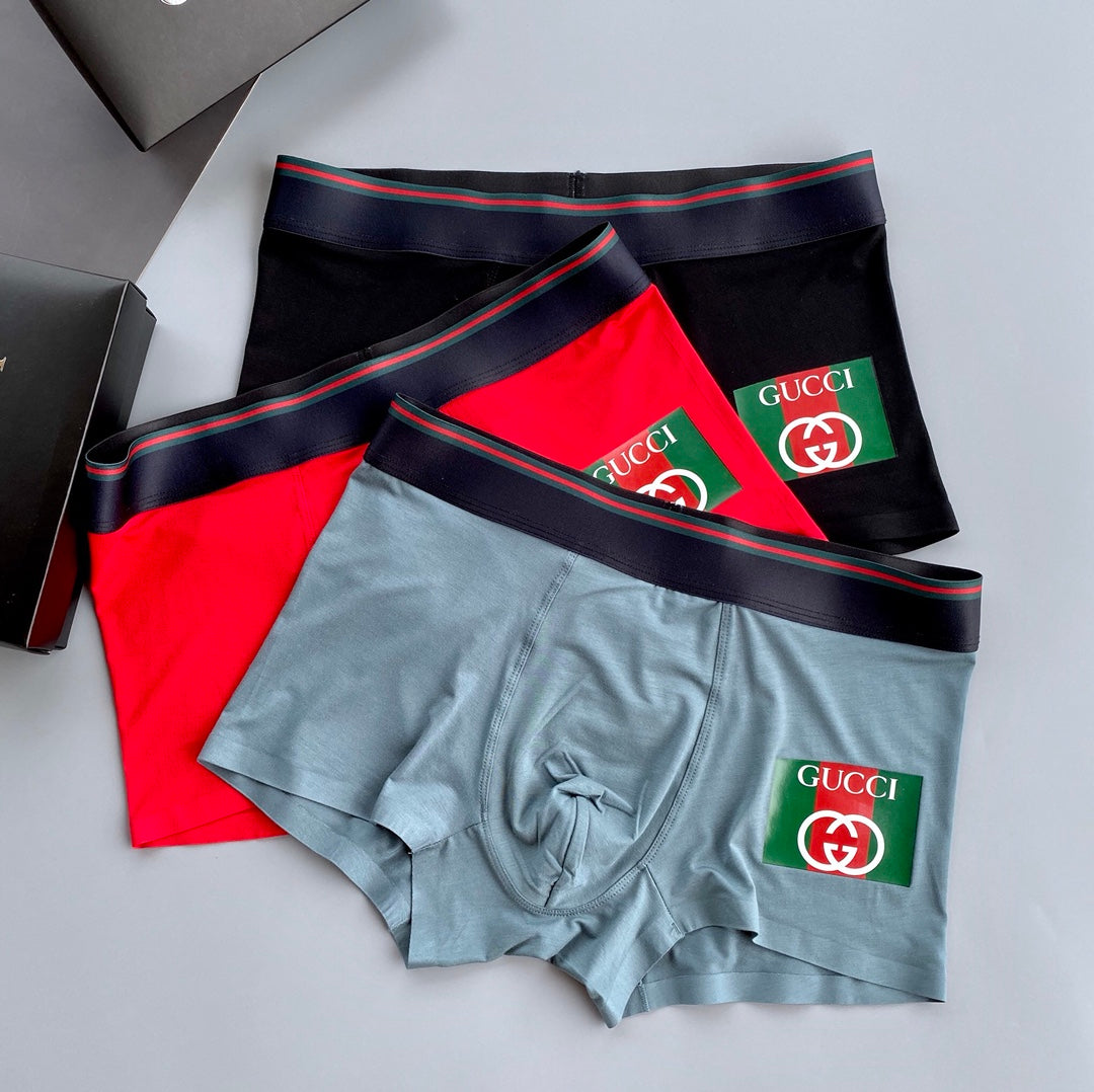 Gucci Modal Breathable Seamless Men's Boxer Briefs – 3-Pack