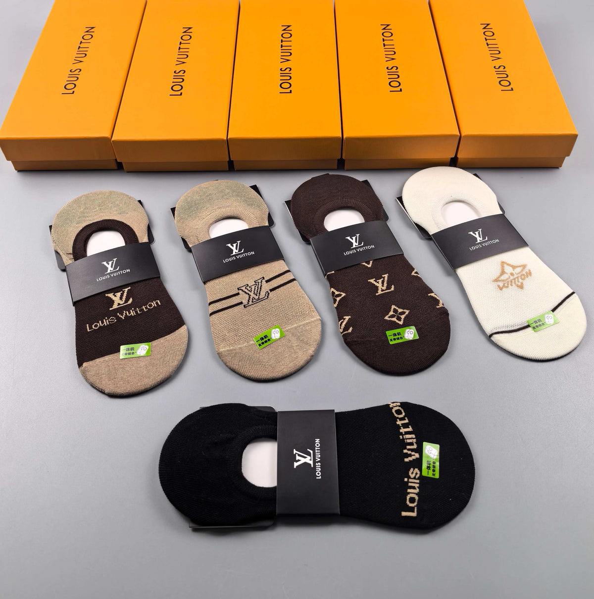 Louis Vuitton No-Show Socks - 5-Pair Set