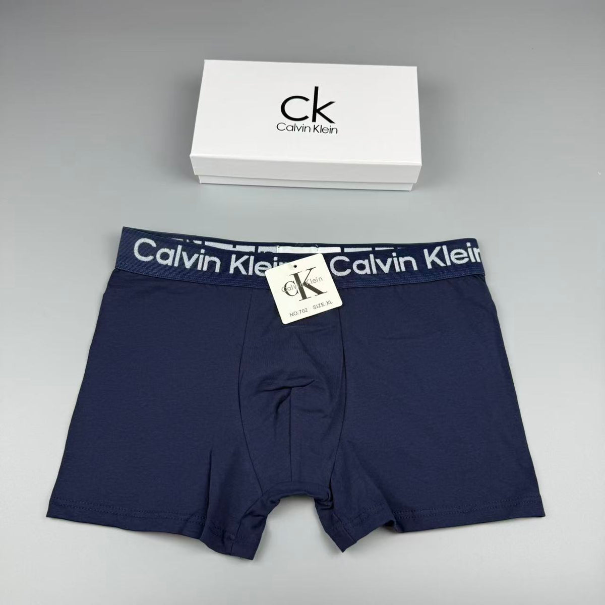 Calvin Klein Red, White, Navy, Grey & Black Cotton Men's Boxer Briefs - 3-Piece Box