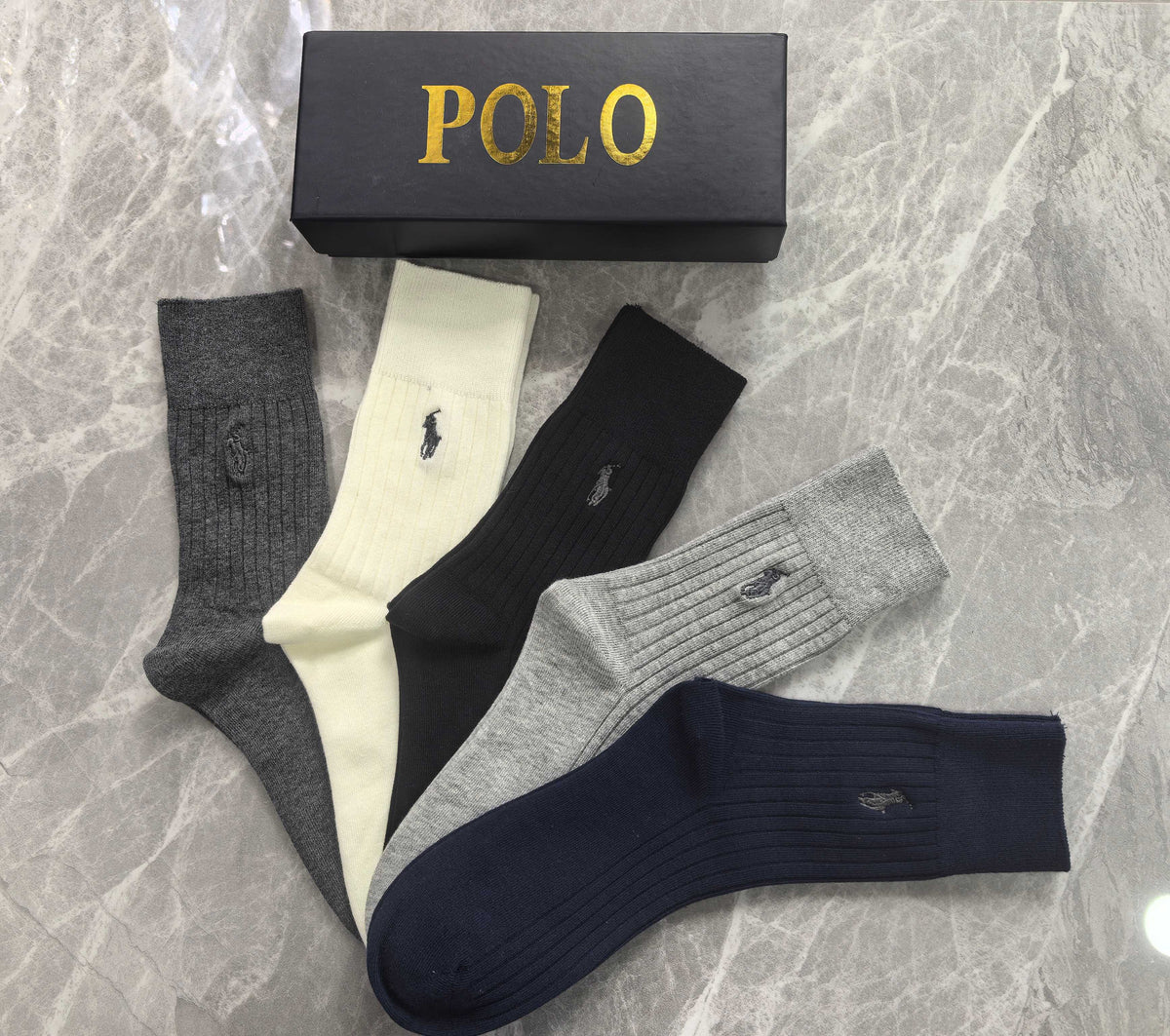 Polo Ralph Lauren Small Polo-Player Details Crew Socks - 5-Pair Set