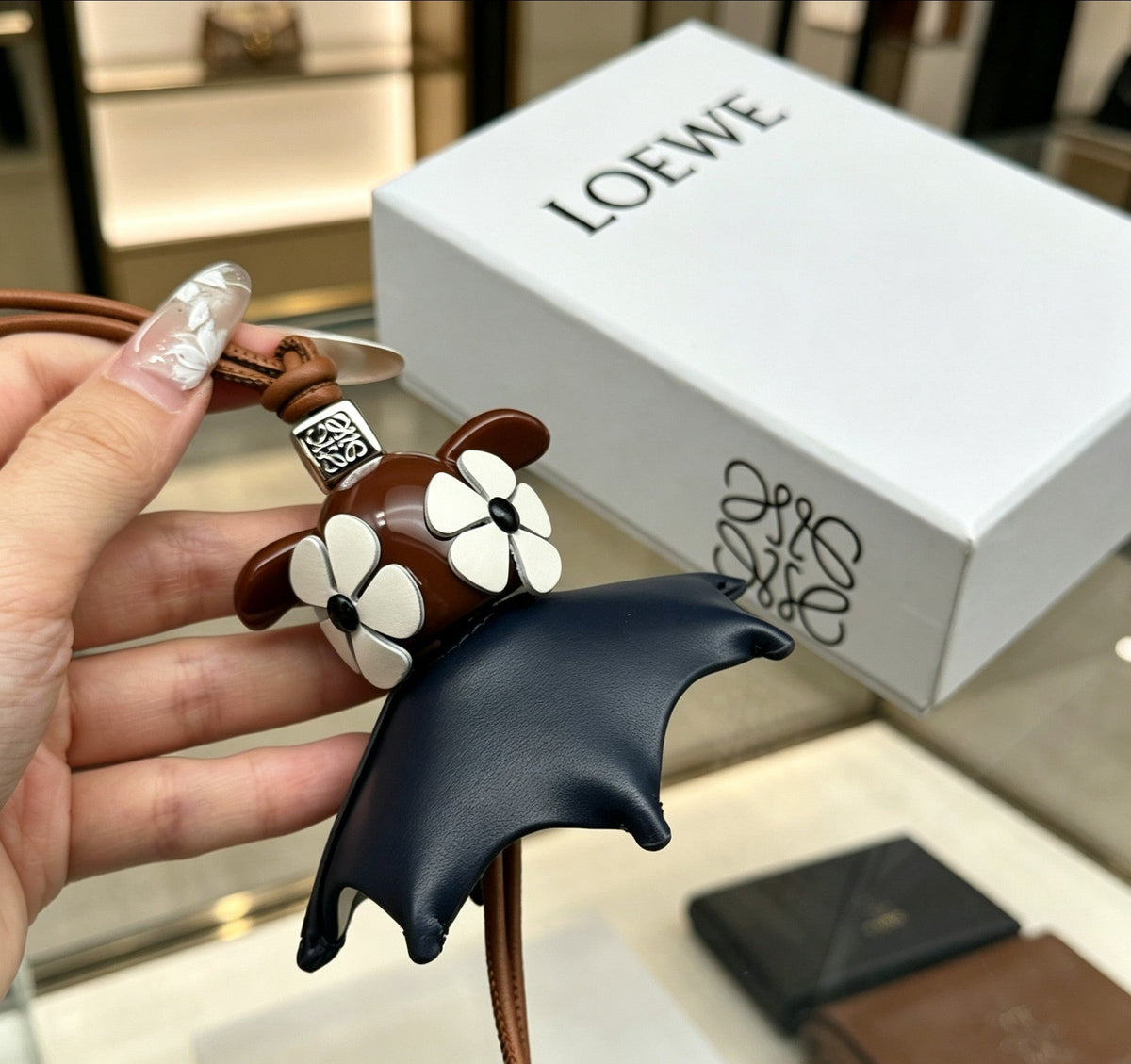 Martin Graham bag charm in polished metal-tone – detail view