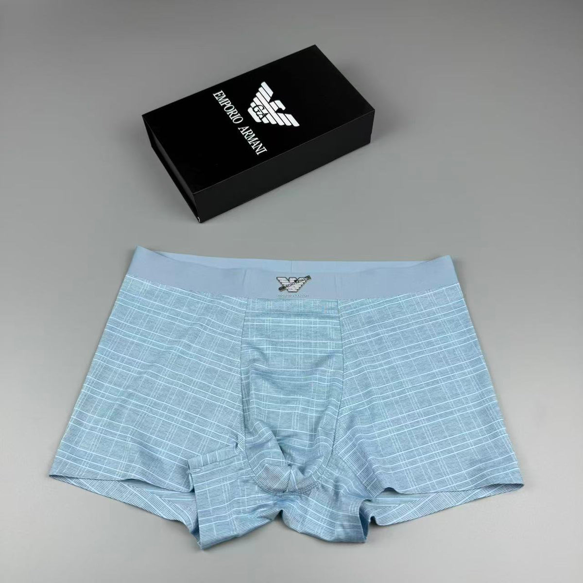 Armani Logo Detail Men's Boxer Briefs - 3-Piece Box