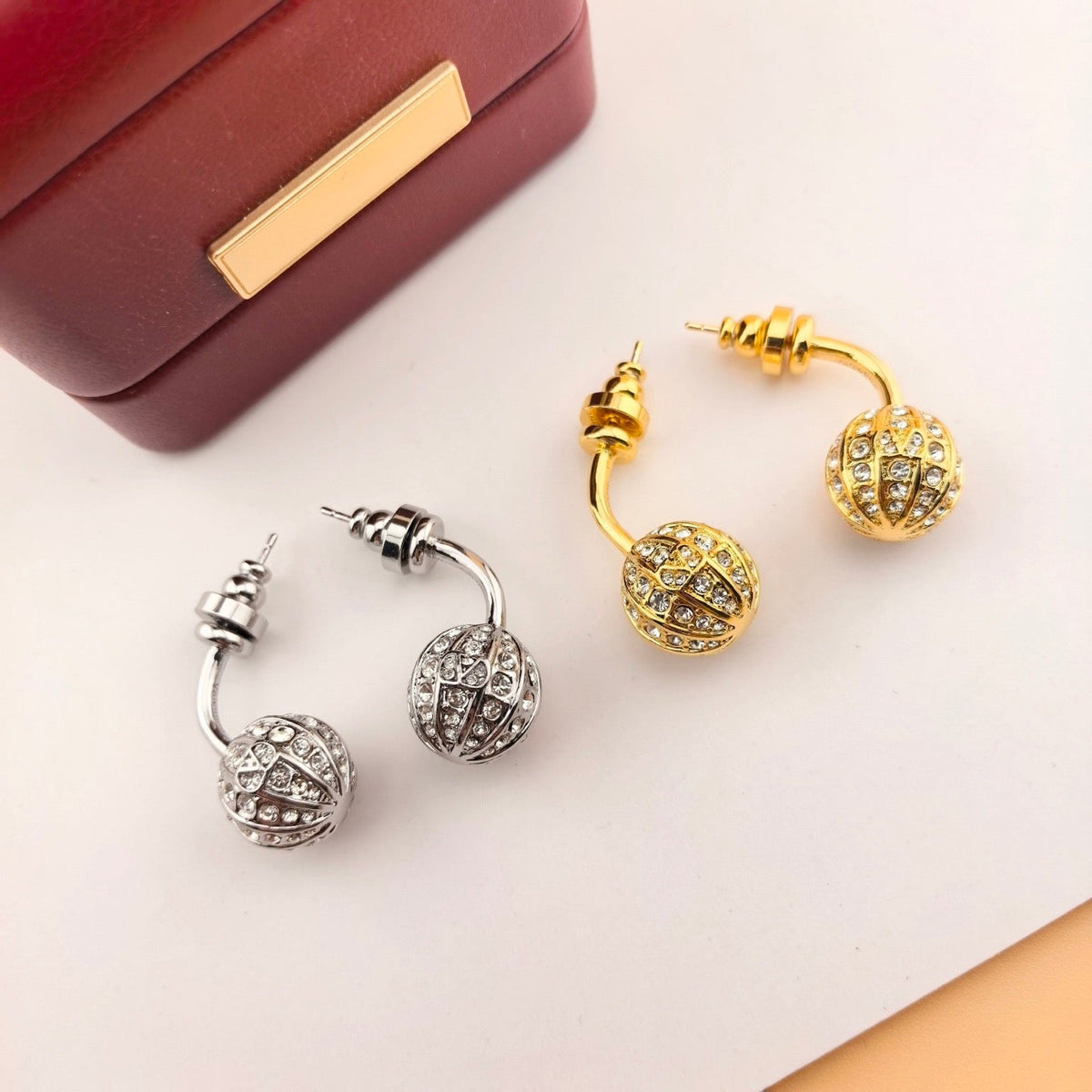 Martin Graham earrings in polished metal-tone – detail view