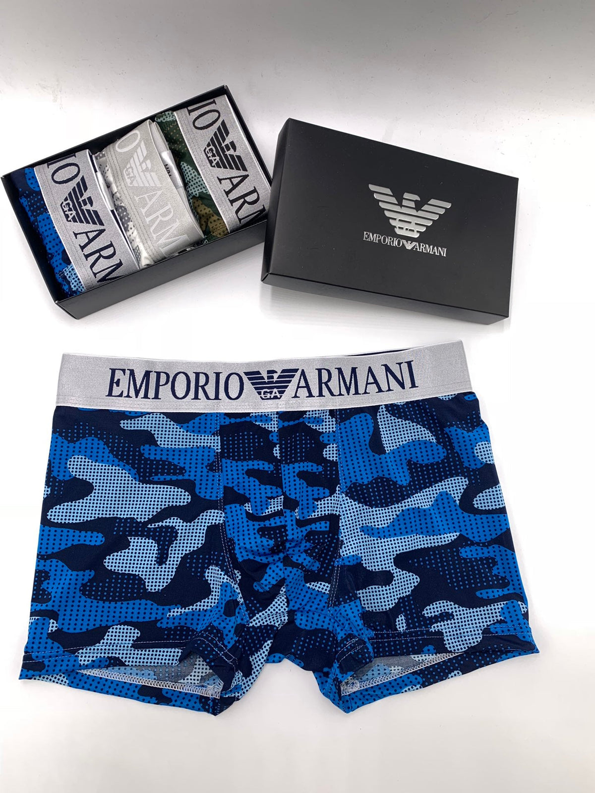 Armani Contrast Waistbands And Understated Front Branding Men's Boxer Briefs