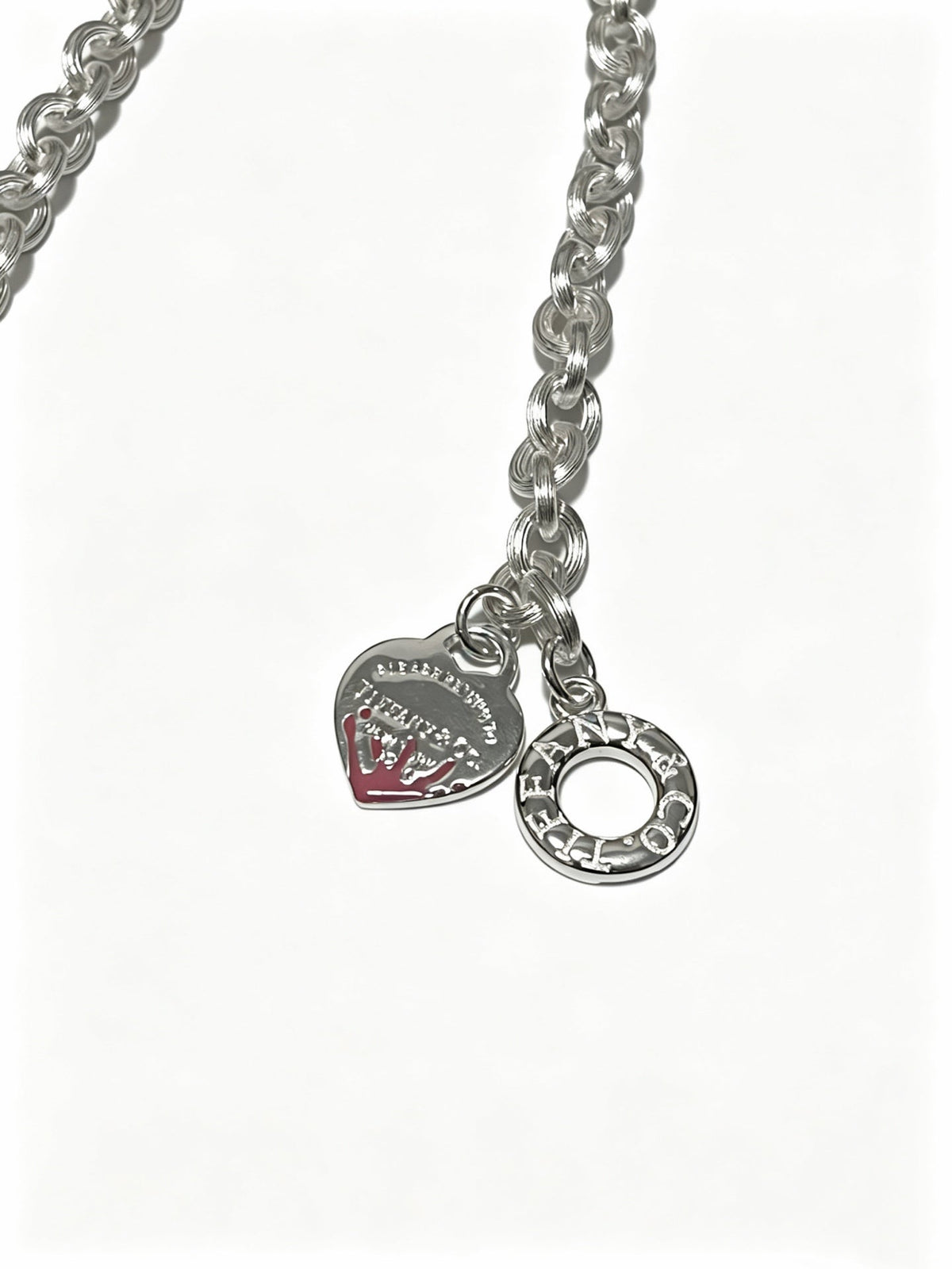 Martin Graham pendant necklace in polished metal-tone – detail view