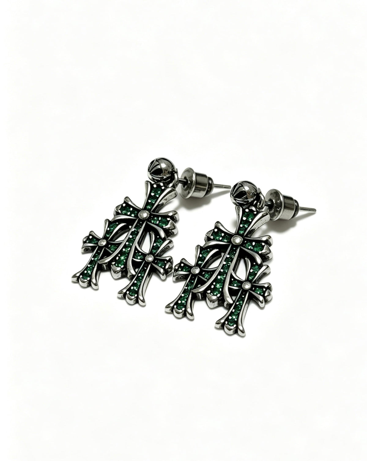 Martin Graham earrings in polished metal-tone – detail view