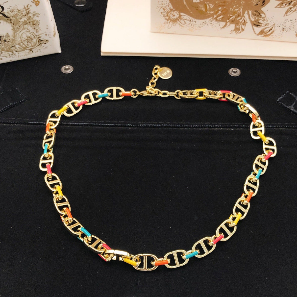 Martin Graham pendant necklace in polished metal-tone – detail view