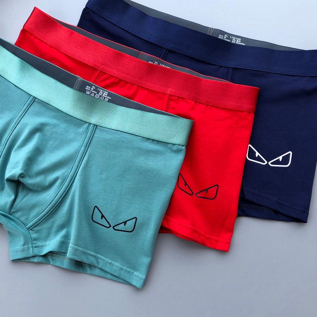Fendi Eye Graphics Men's Boxer Briefs - 3-Piece Box