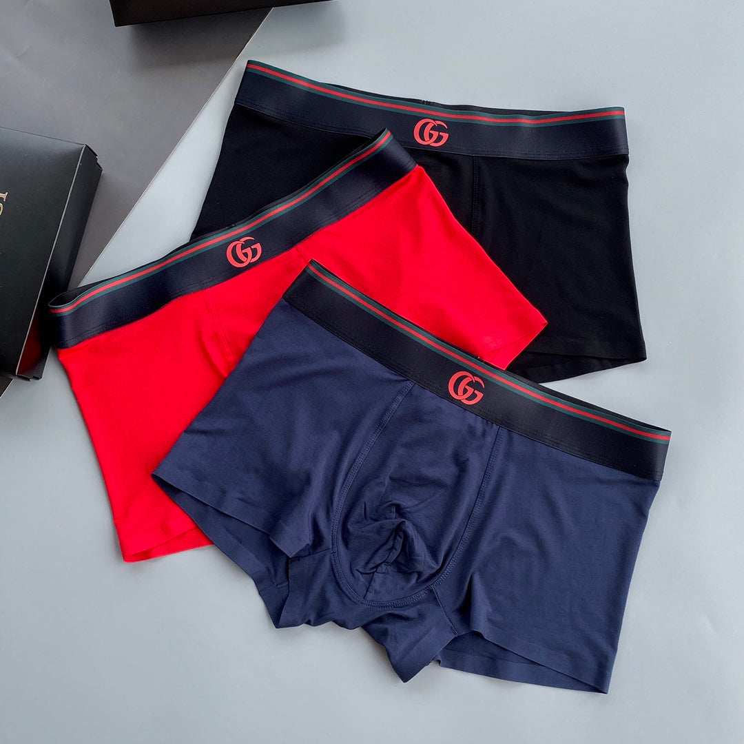Gucci Modal Breathable Seamless Men's Boxer Briefs – 3-Pack