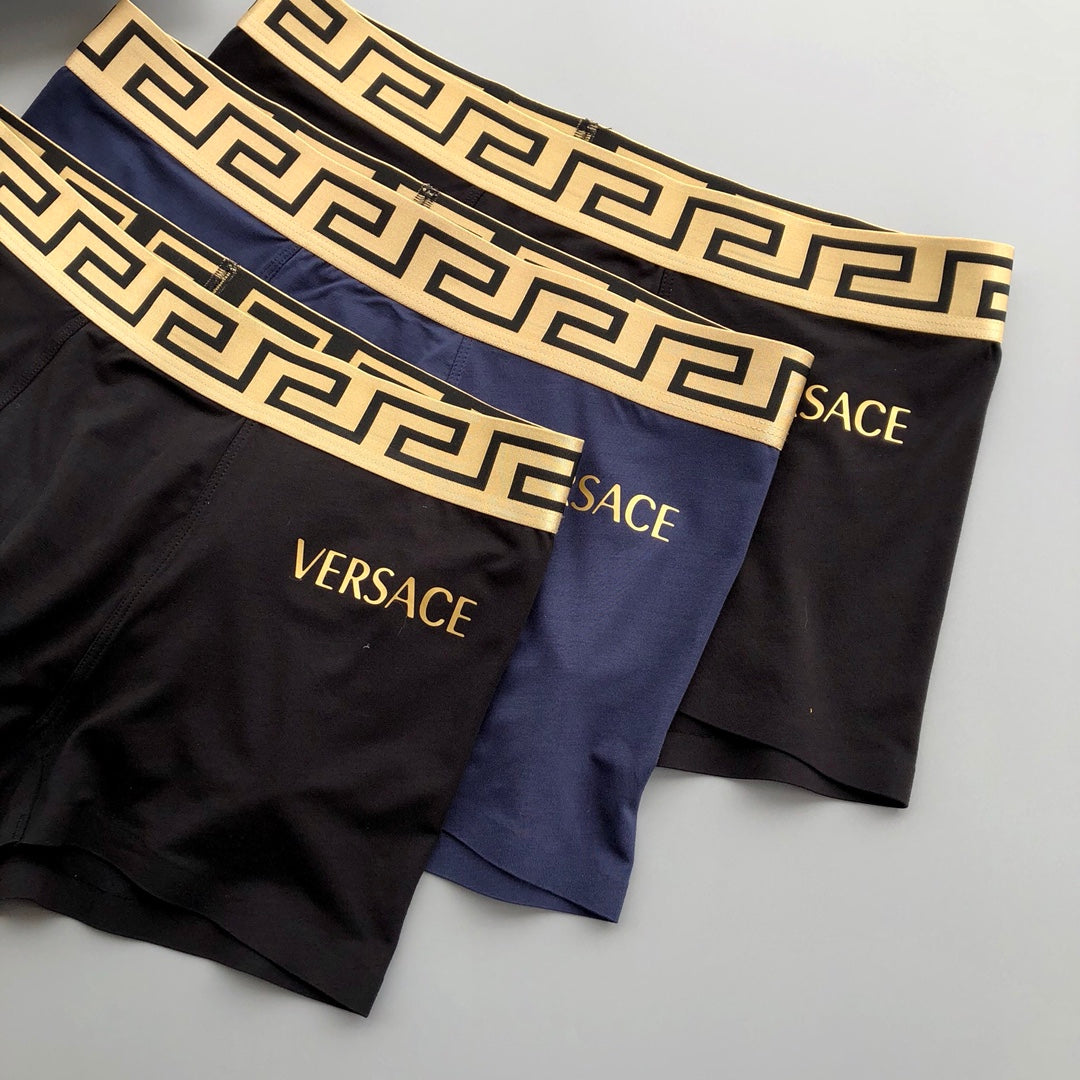Versace Modal Breathable Seamless Men's Boxer Briefs – 3-Pack
