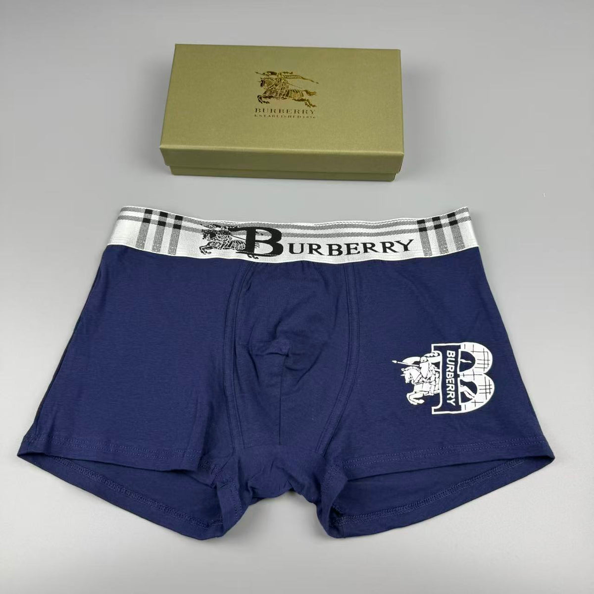 Burberry Cotton Logo Detail Men's Boxer Briefs - 3-Piece Box