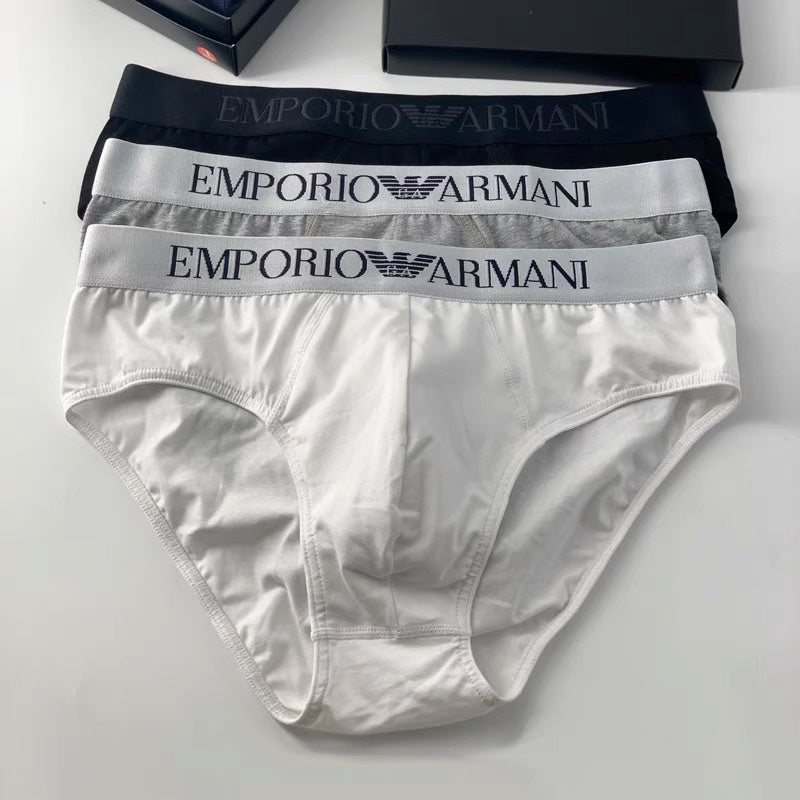 Emporio Armani Logo Brief Men's Briefs - 3-Piece Box