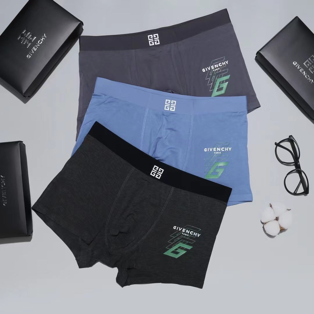 Givenchy Graphic Logo Men's Trunk Underwear - 3-Piece Box