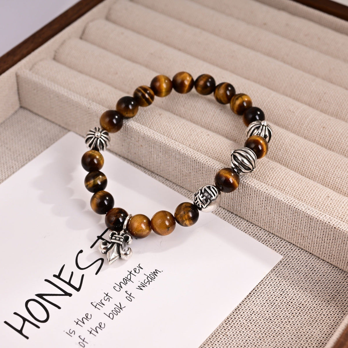 Martin Graham bracelet in polished metal-tone – detail view