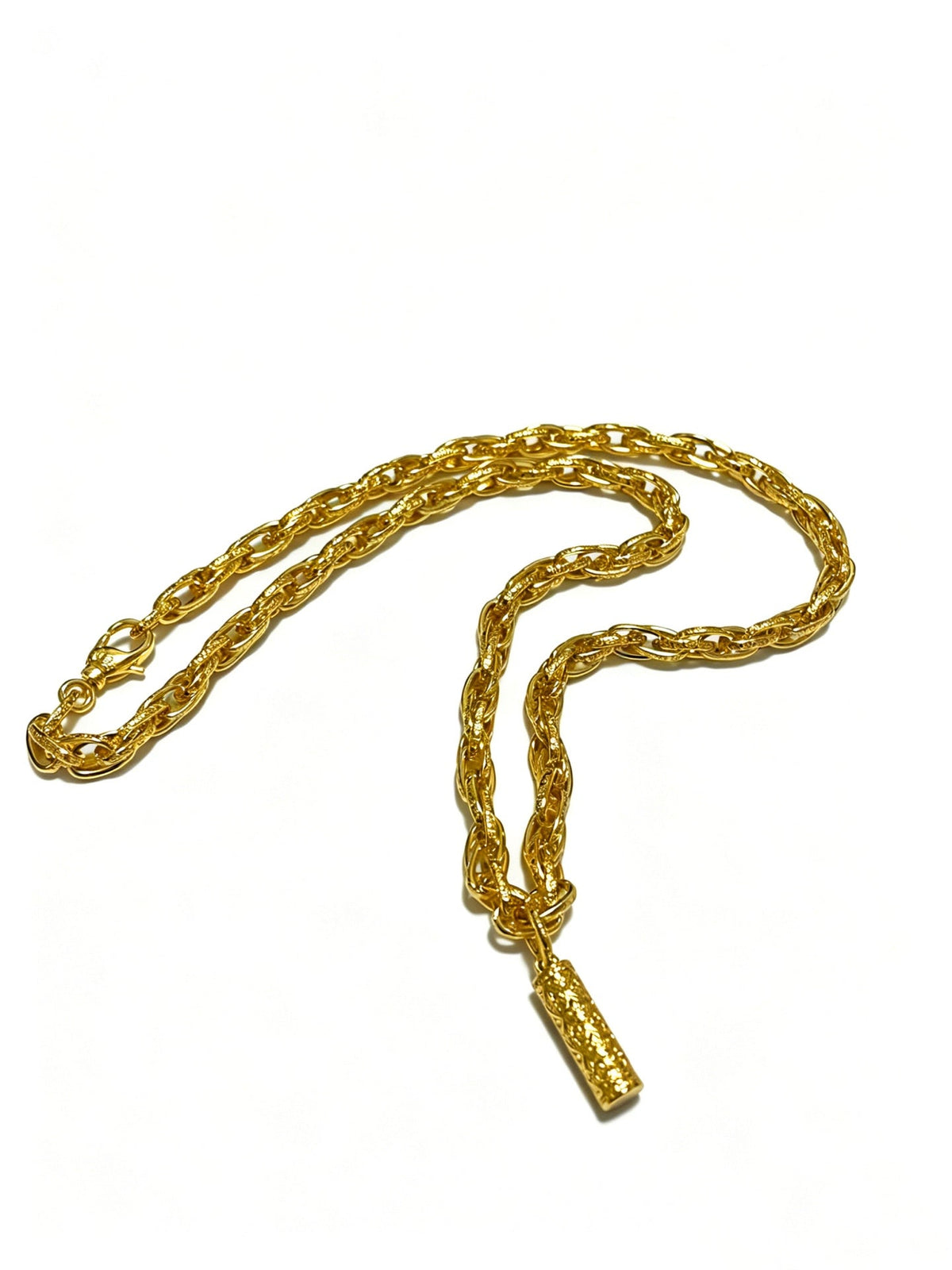 Martin Graham pendant necklace in polished metal-tone – detail view
