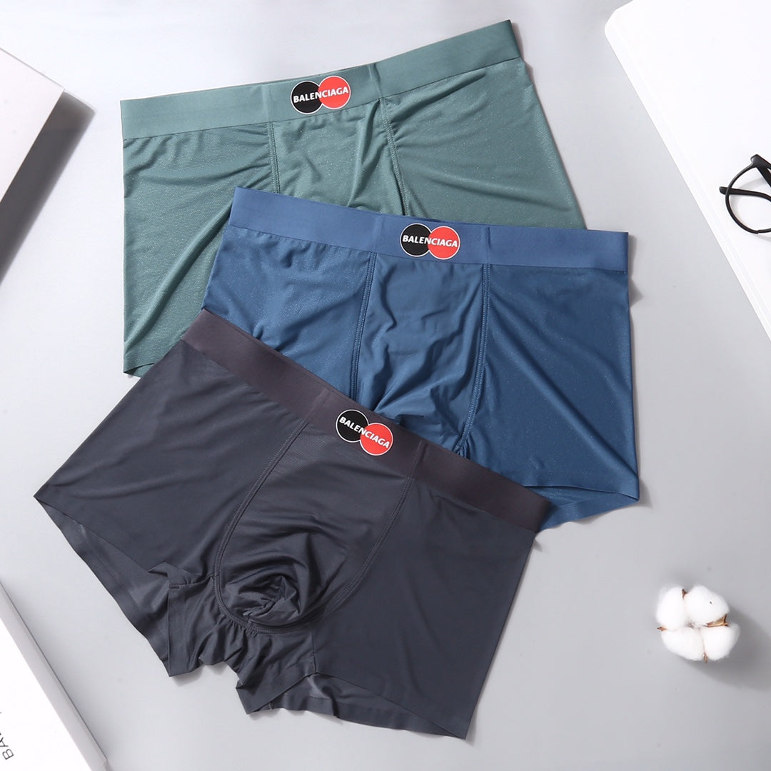 Balenciaga Circular Logo Patches Men's Boxer Briefs - 3-Piece Box