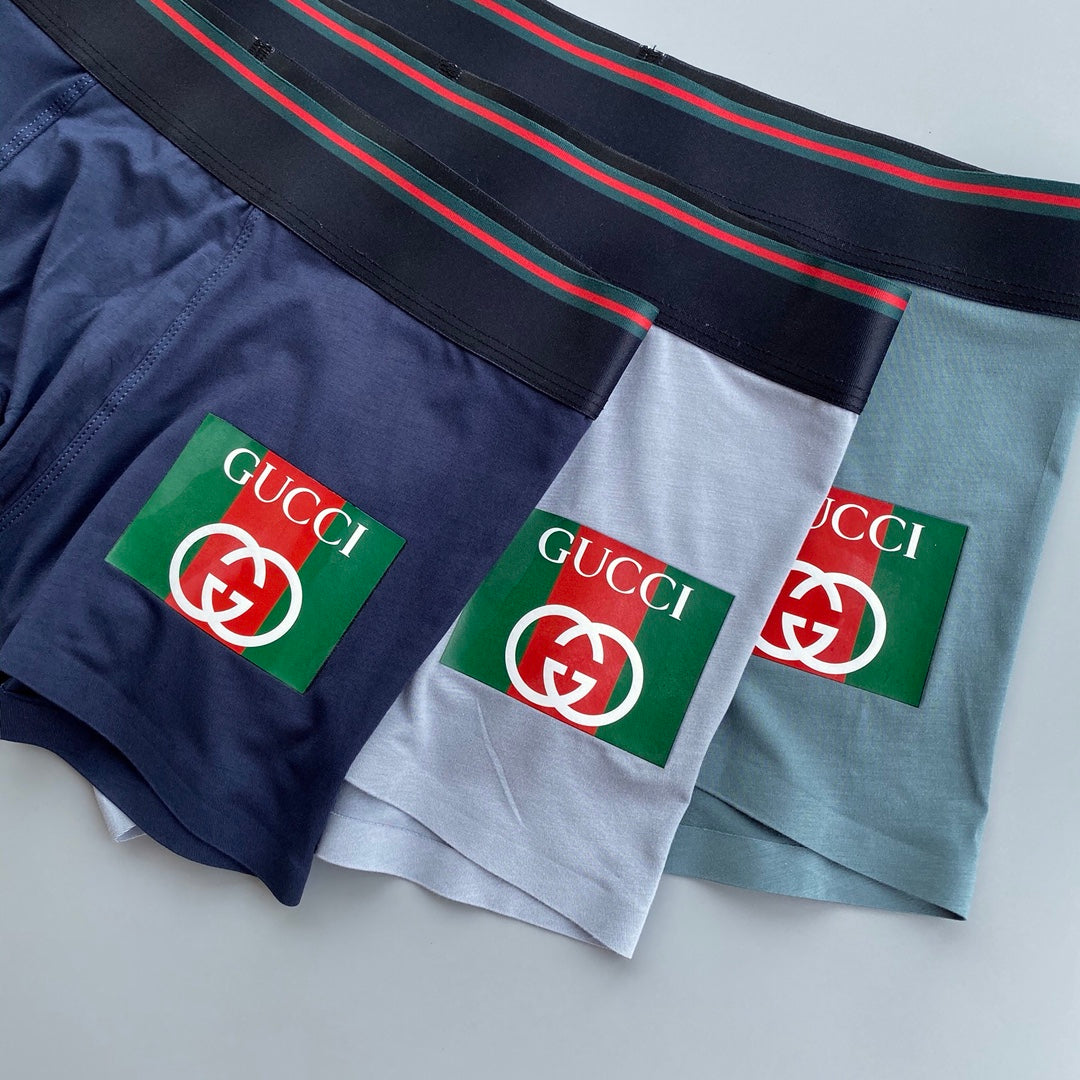 Gucci Modal Breathable Seamless Men's Boxer Briefs – 3-Pack