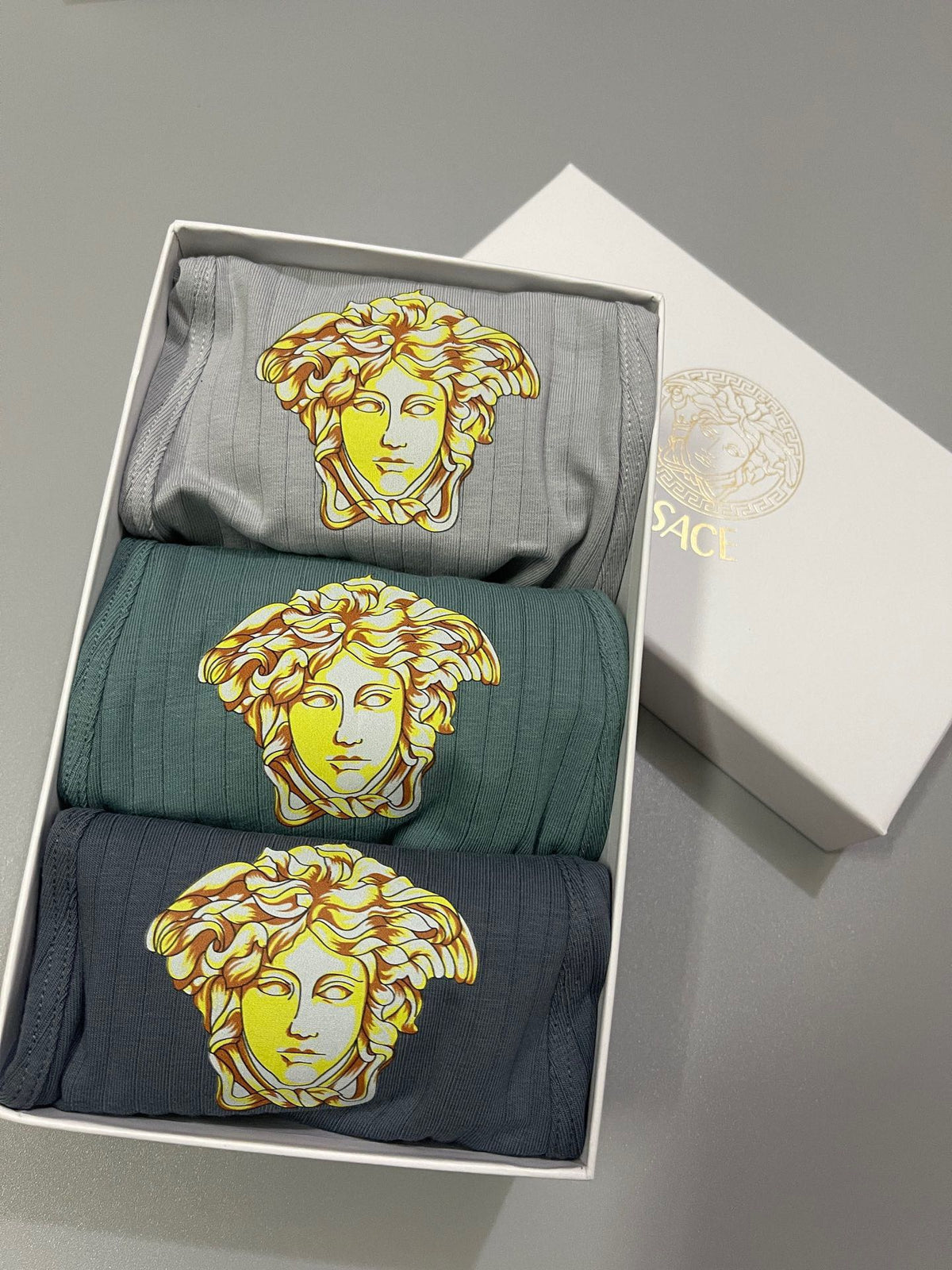 Versace Medallion Motifs Men's Boxer Briefs - 3-Piece Box