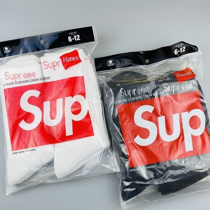 Unbranded Cotton Crew Socks - 4-Pair Set