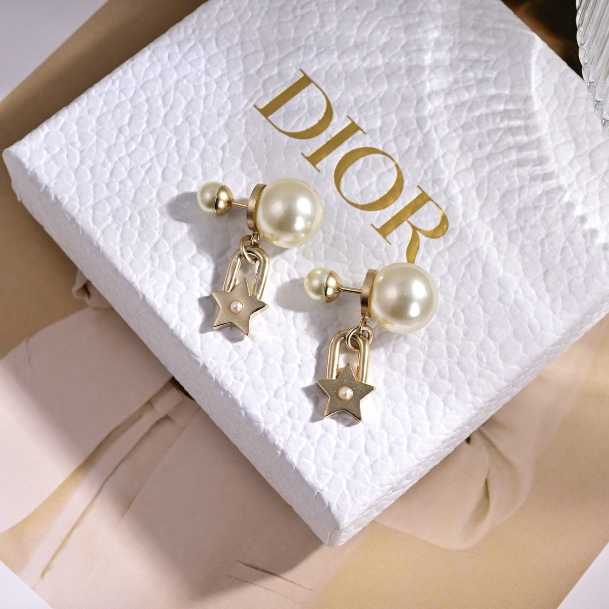 Martin Graham earrings in polished metal-tone – detail view